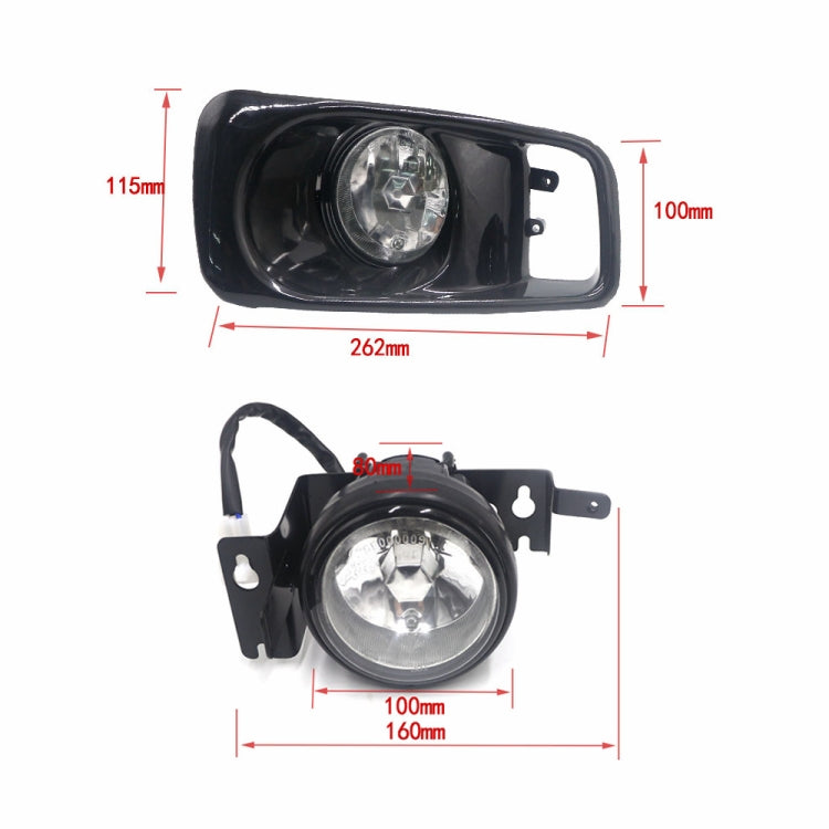 1 Pair Car Modified Front Fog Light for Honda Civic 1999-2000