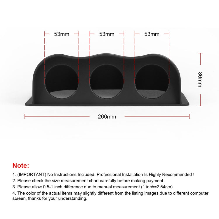 Car 52mm 3 Holes Dash Gauge Meter Pod Mount Holder, Carbon Fiber ÎҵÄÉ̵ê