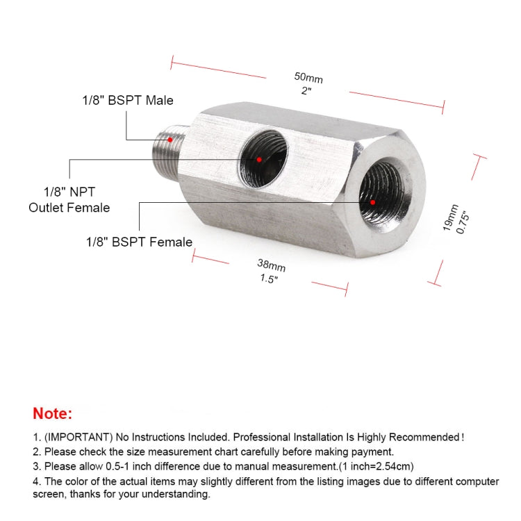 Car Modified 1/8 inch NPT Oil Pressure Sensor Connector