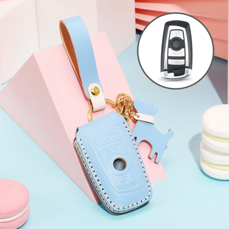 Hallmo Car Female Style Cowhide Leather Key Protective Cover for BMW, A Type ÎҵÄÉ̵ê