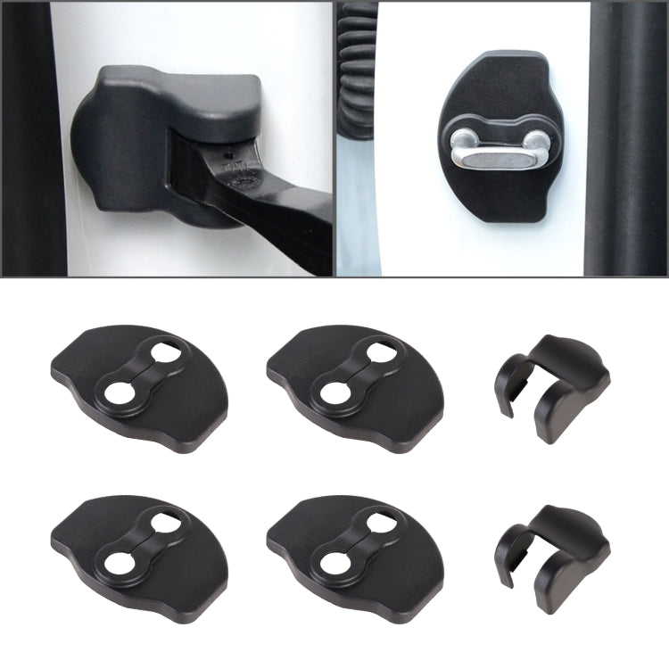 Car Door Lock Cover + Limiter Cover for Tesla Model 3