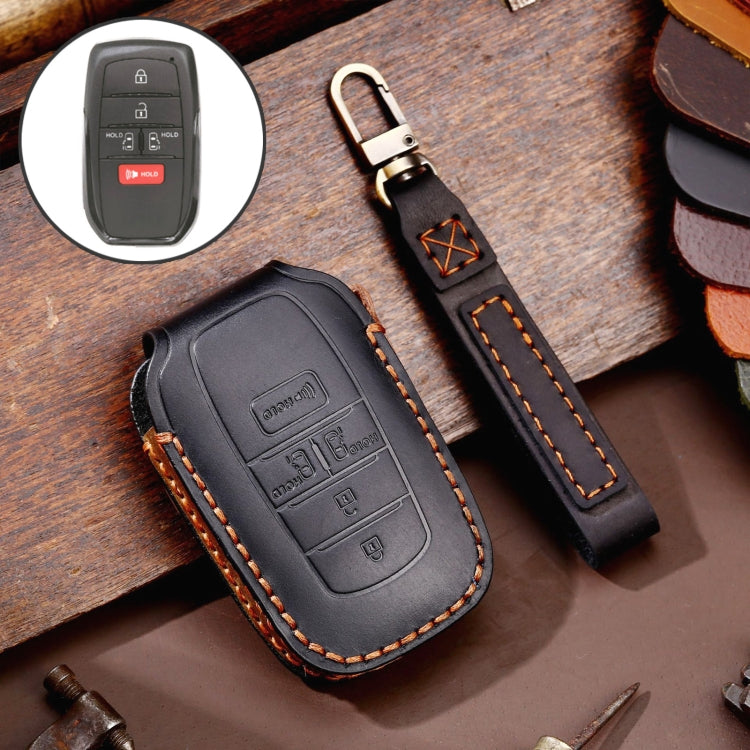 Hallmo Car Genuine Leather Key Protective Cover for Toyota Sienna 5-button ÎҵÄÉ̵ê