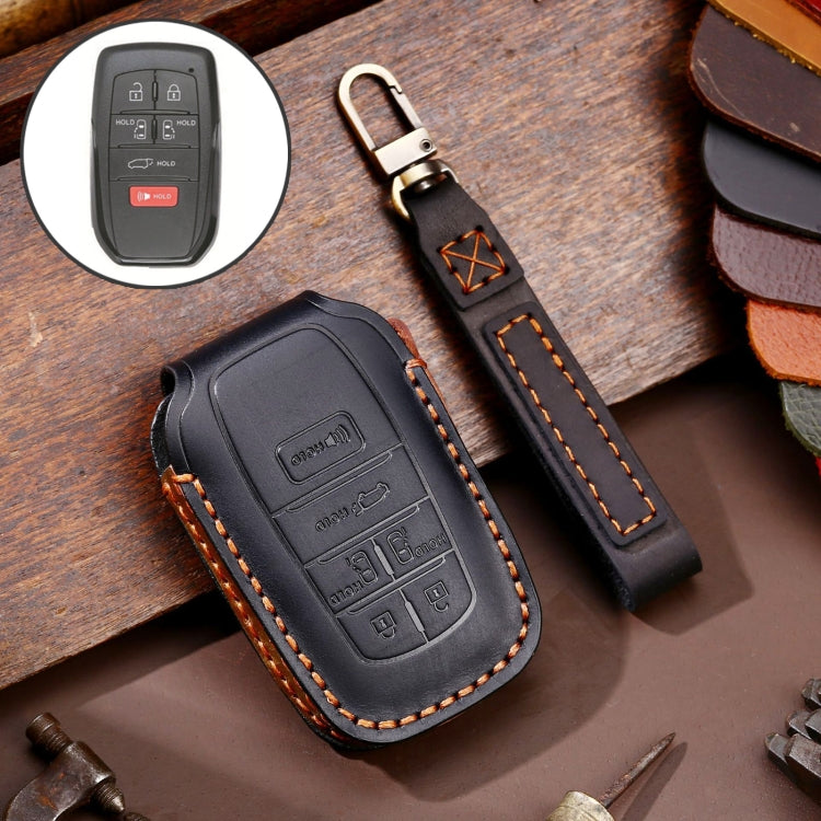 Hallmo Car Genuine Leather Key Protective Cover for Toyota Sienna 6-button ÎҵÄÉ̵ê