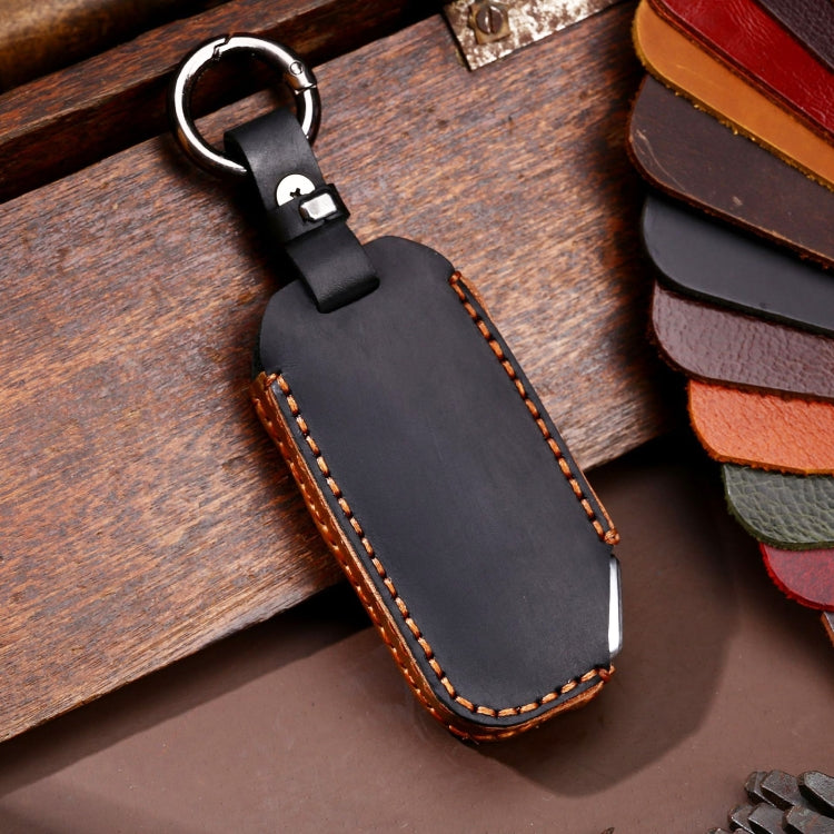 Hallmo Car Cowhide Leather Key Protective Cover for KIA