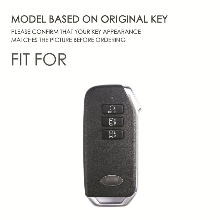 Hallmo Car Cowhide Leather Key Protective Cover for KIA