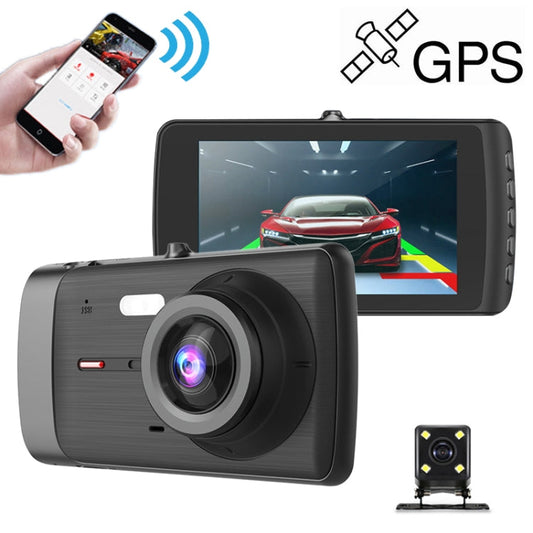 H809 4 inch Car HD Double Recording Driving Recorder, WiFi + Gravity Parking Monitoring + GPS ÎҵÄÉ̵ê