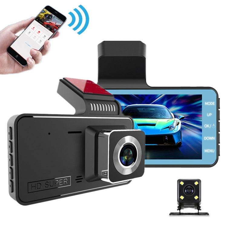 H808 4 inch Car HD Double Recording Driving Recorder, WiFi + Gravity Parking Monitoring ÎҵÄÉ̵ê