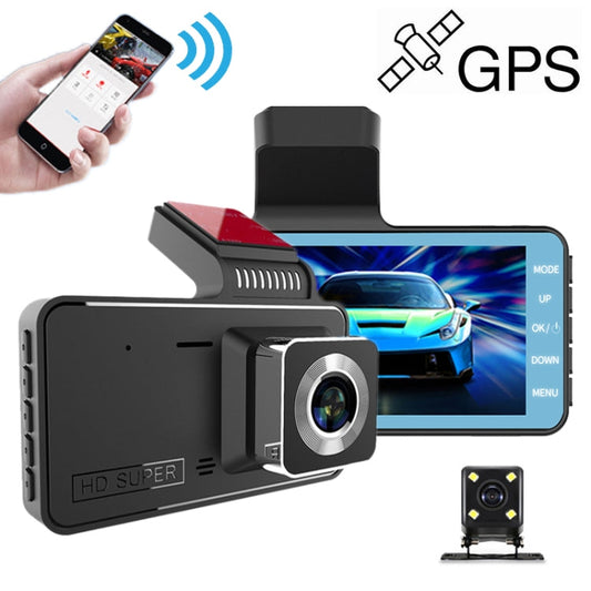 H808 4 inch Car HD Double Recording Driving Recorder, WiFi + Gravity Parking Monitoring + GPS ÎҵÄÉ̵ê