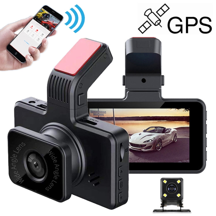 D905 3 inch Car Ultra HD Driving Recorder, Double Recording + GPS + WIFI + Gravity Parking Monitoring + Lane Deviation Warning ÎҵÄÉ̵ê