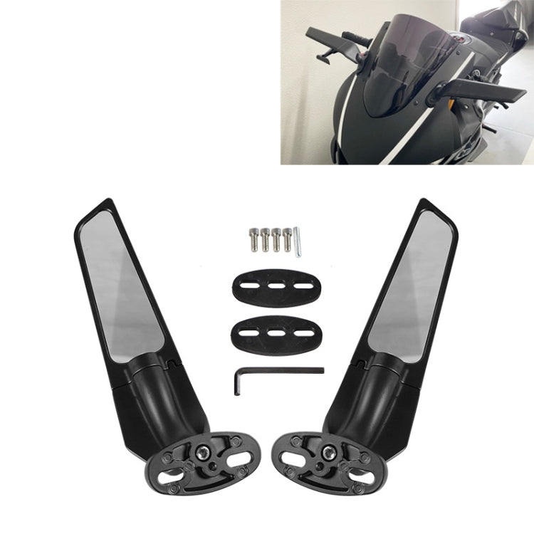 1 Pair Motorcycle Modified Wind Wing Adjustable Rotating Rearview Mirror