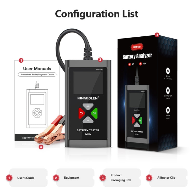 KINGBOLEN BM580 6V 12V Car Digital Load Battery Tester ÎҵÄÉ̵ê