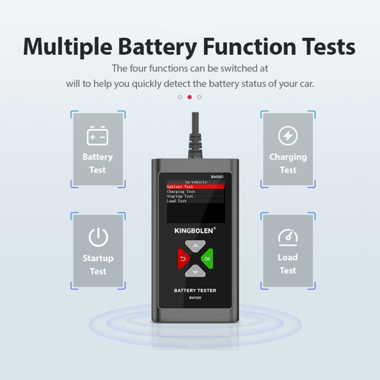 KINGBOLEN BM580 6V 12V Car Digital Load Battery Tester ÎҵÄÉ̵ê