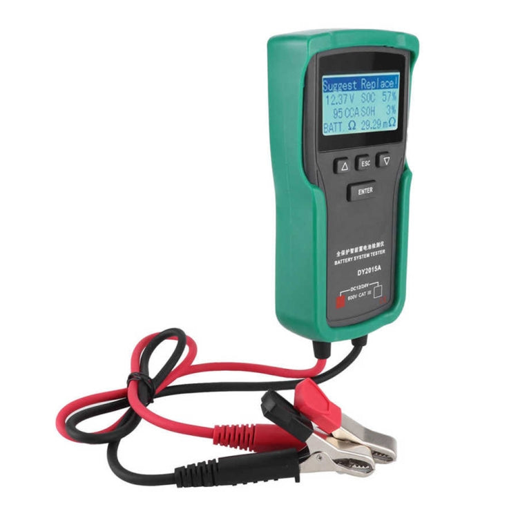 DUOYI DY2015A Car 12V 24V Digital CCA Load Battery Charging Digital Capacity Tester