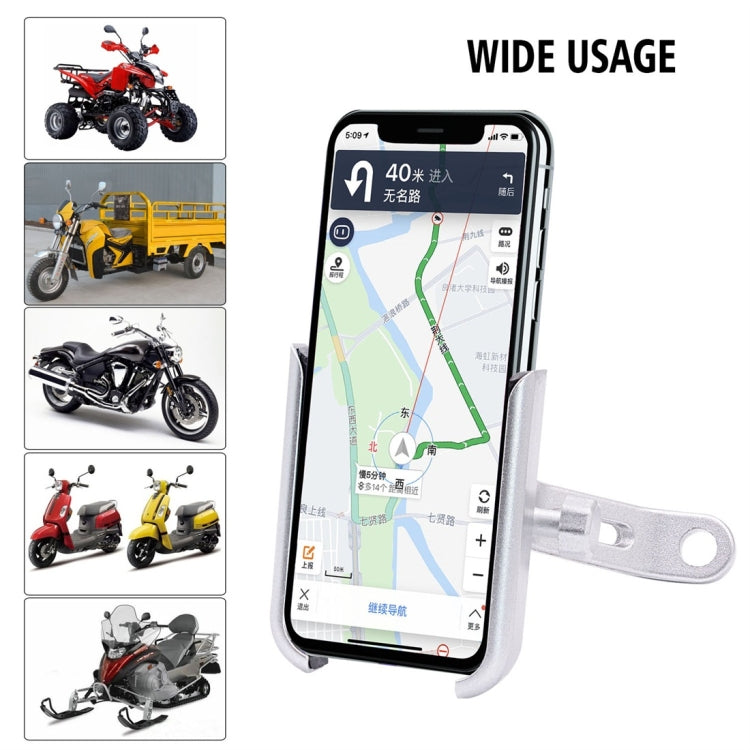 Motorcycle Rotatable Aluminium Alloy Mobile Phone Holder Bracket, Rearview Mirror Version ÎҵÄÉ̵ê