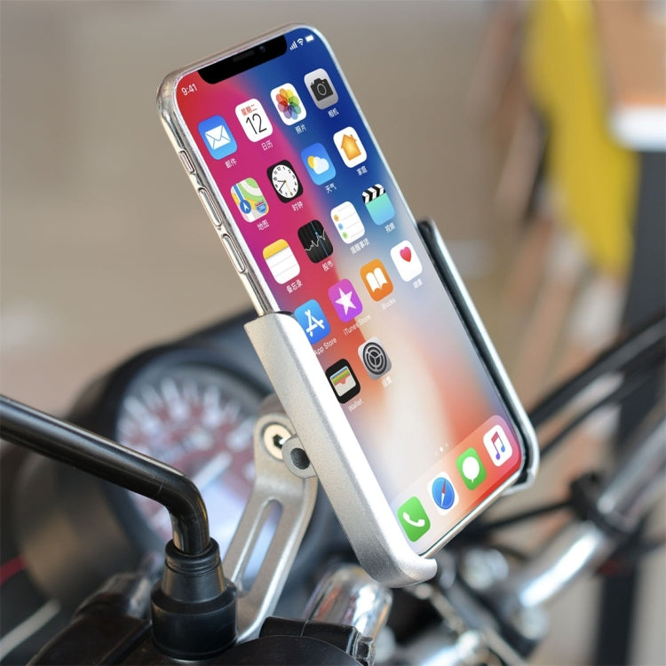 Motorcycle Rotatable Aluminium Alloy Mobile Phone Holder Bracket, Rearview Mirror Version ÎҵÄÉ̵ê