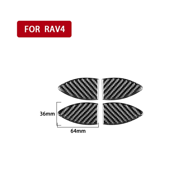 Carbon Fiber Car Inner Door Bowl Decorative Sticker for Toyota Old RAV4 2006-2013,Left and Right Drive Universal ÎҵÄÉ̵ê