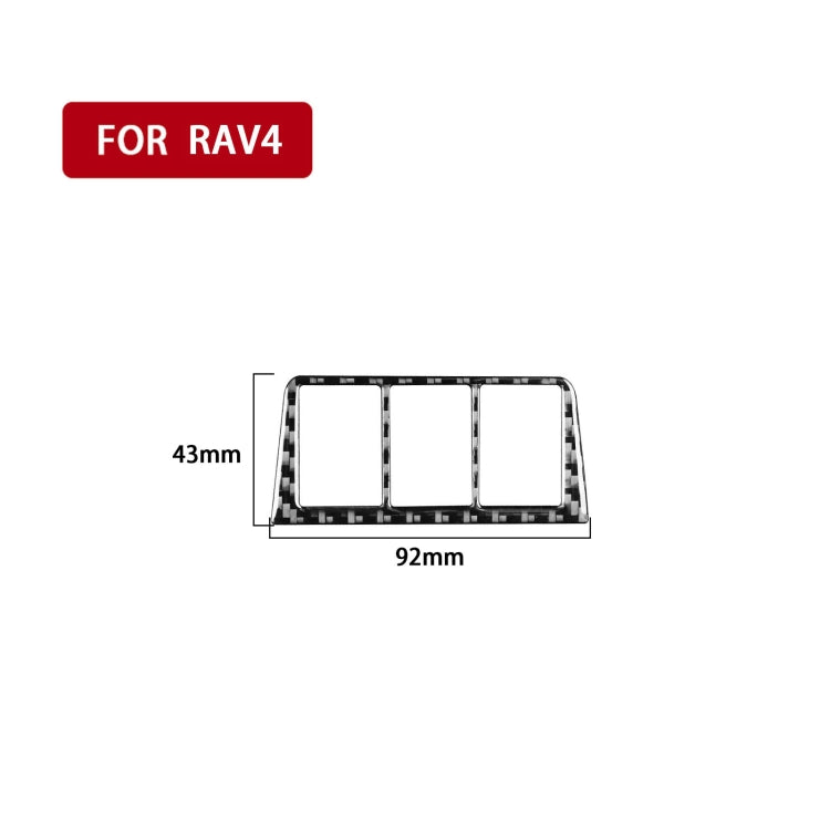 Carbon Fiber Car Headlight Switch Frame Decorative Sticker for Toyota Old RAV4 2006-2013,Left and Right Drive Universal ÎҵÄÉ̵ê