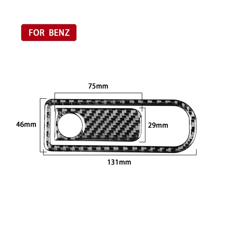 2 PCS / Set Carbon Fiber Car Glove Box Switch Decorative Sticker for Mercedes-Benz B-Class 2019 / GLB 2020,Left and Right Drive Universal-Reluova