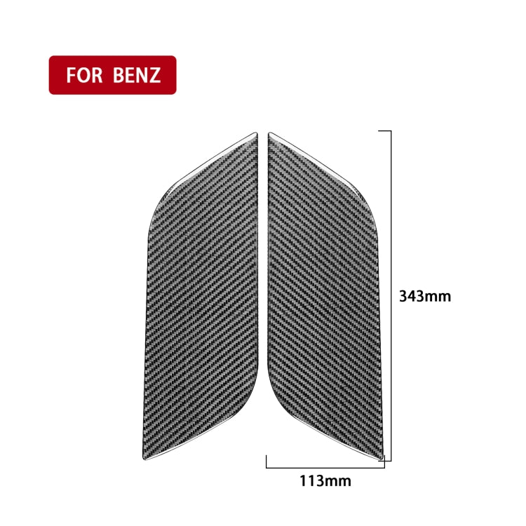 2 PCS / Set Carbon Fiber Car A Front Door Panel Decorative Sticker for Mercedes-Benz B-Class 2019,Left and Right Drive Universal-Reluova