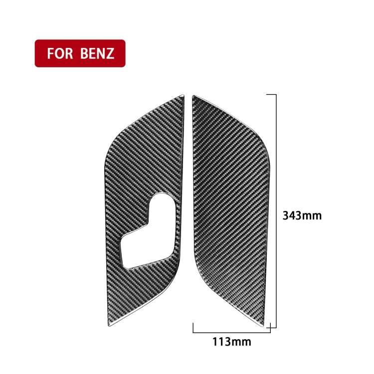 6 PCS / Set Carbon Fiber Car B Front Door Panel Decorative Sticker for Mercedes-Benz B-Class 2019,Left Drive ÎҵÄÉ̵ê