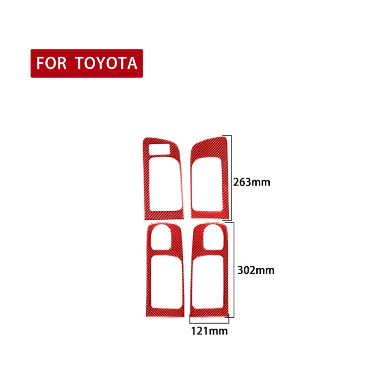 4 PCS / Set Carbon Fiber Car Door Inner Handle Decorative Sticker for Toyota Tundra 2014-2018,Left Drive ÎҵÄÉ̵ê