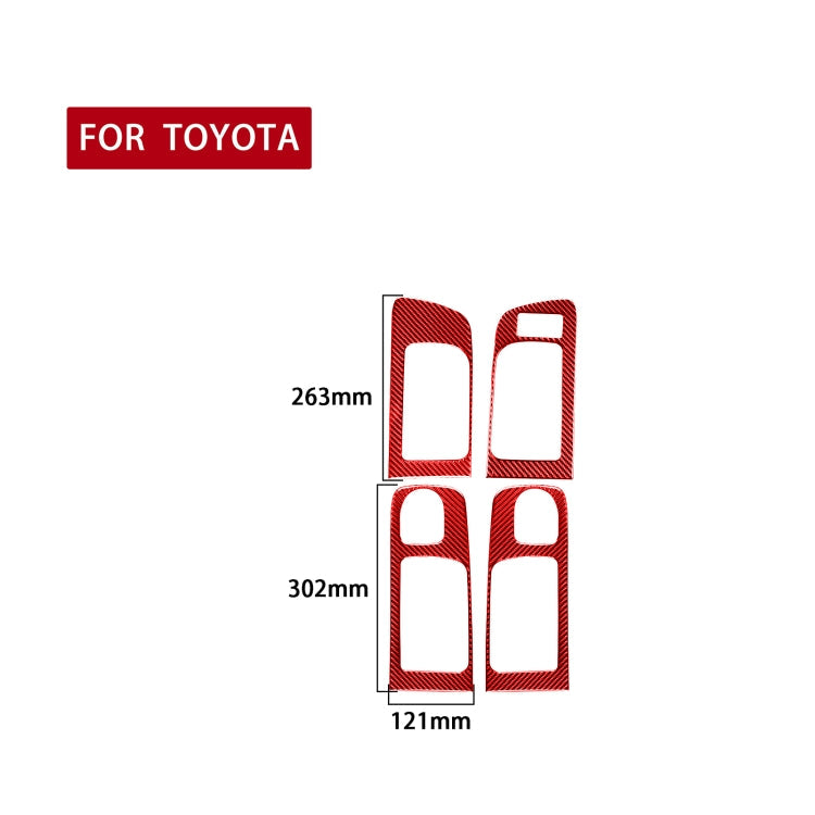 4 PCS / Set Carbon Fiber Car Door Inner Handle Decorative Sticker for Toyota Tundra 2014-2018,Right Drive ÎҵÄÉ̵ê