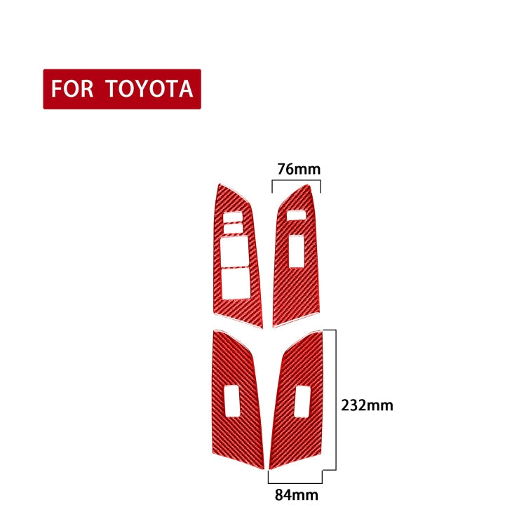 4 PCS / Set Carbon Fiber Car Glass Lift Switch Ring Decorative Sticker for Toyota Tundra 2014-2018,Left Drive ÎҵÄÉ̵ê