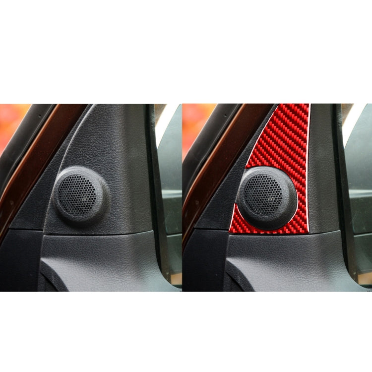 2 PCS / Set Carbon Fiber Car A-pillar Speaker Panel Decorative Sticker for Toyota Tundra 2014-2018,Left and Right Drive Universal-Reluova