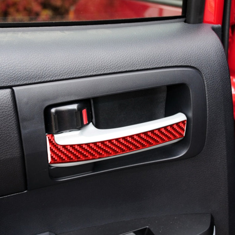 4 PCS / Set Carbon Fiber Car Inner Handle Decorative Sticker for Toyota Tundra 2014-2018,Left and Right Drive Universal ÎҵÄÉ̵ê