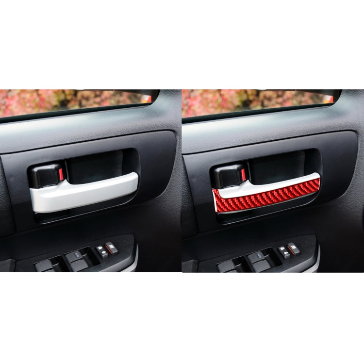 4 PCS / Set Carbon Fiber Car Inner Handle Decorative Sticker for Toyota Tundra 2014-2018,Left and Right Drive Universal ÎҵÄÉ̵ê