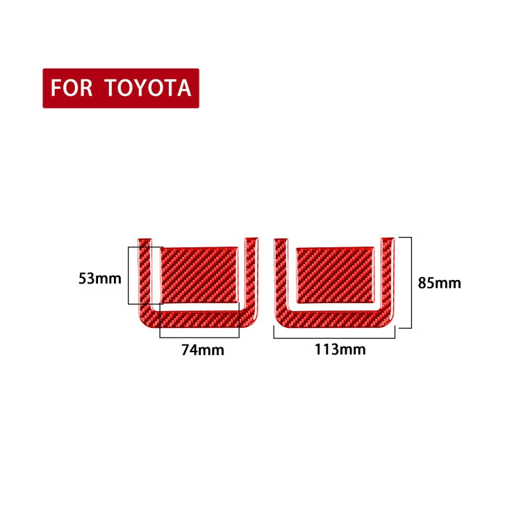 4 PCS / Set Carbon Fiber Car Rear Seat Adjustment Panel Decorative Sticker for Toyota Tundra 2014-2018,Left and Right Drive Universal ÎҵÄÉ̵ê