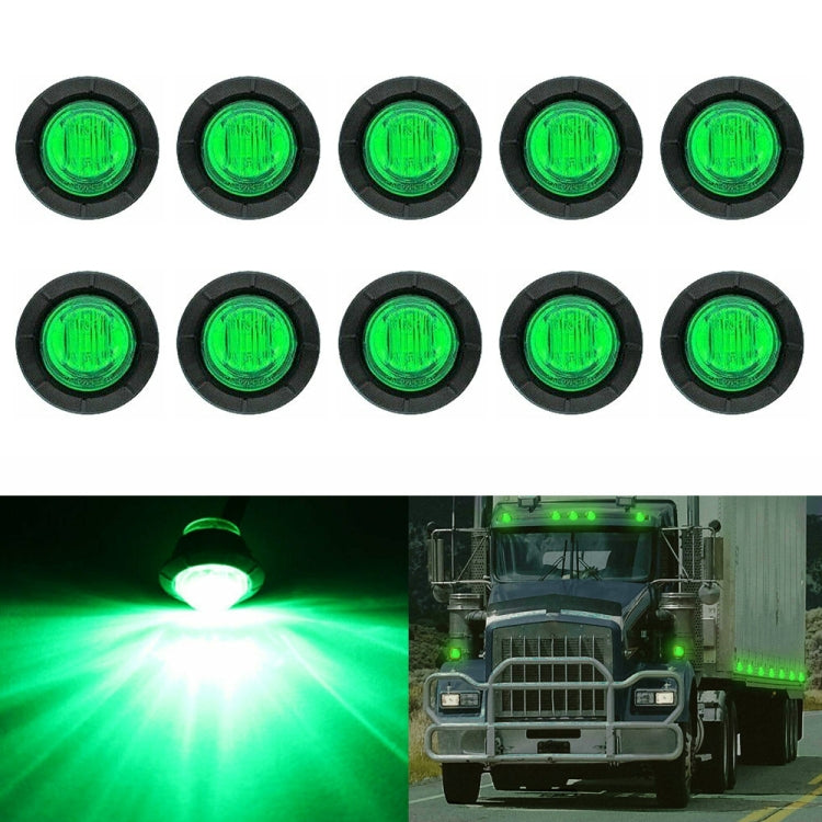 10 PCS MK-009 3/4 inch Car / Truck 3LEDs Side Marker Indicator Lights Bulb Lamp