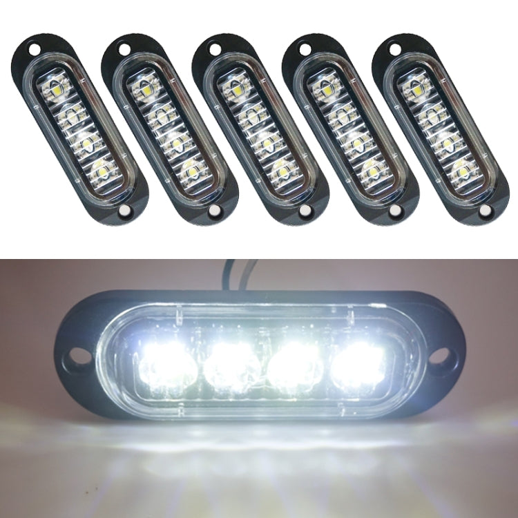 5 PCS MK-087 Car / Truck 4LEDs Side Marker Indicator Lights Bulb Lamp