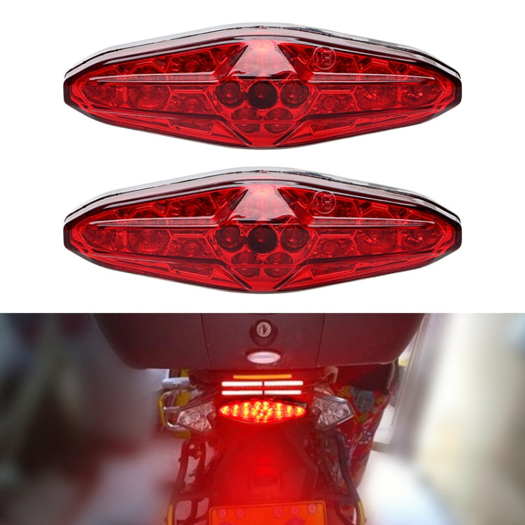 2 PCS KC-WD-NEW-3X Motorcycle LED Brake Light Running Lamp-Reluova