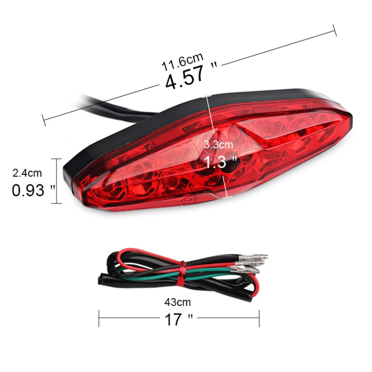 2 PCS KC-WD-NEW-3X Motorcycle LED Brake Light Running Lamp-Reluova