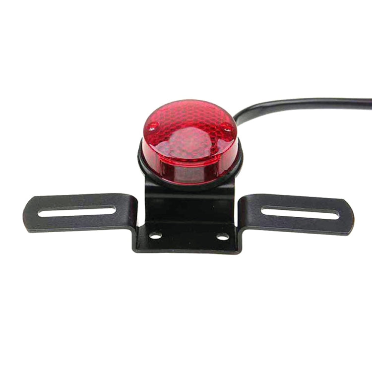 2 PCS Motorcycle Retro Round Brake Light with License Plate Holder-Reluova