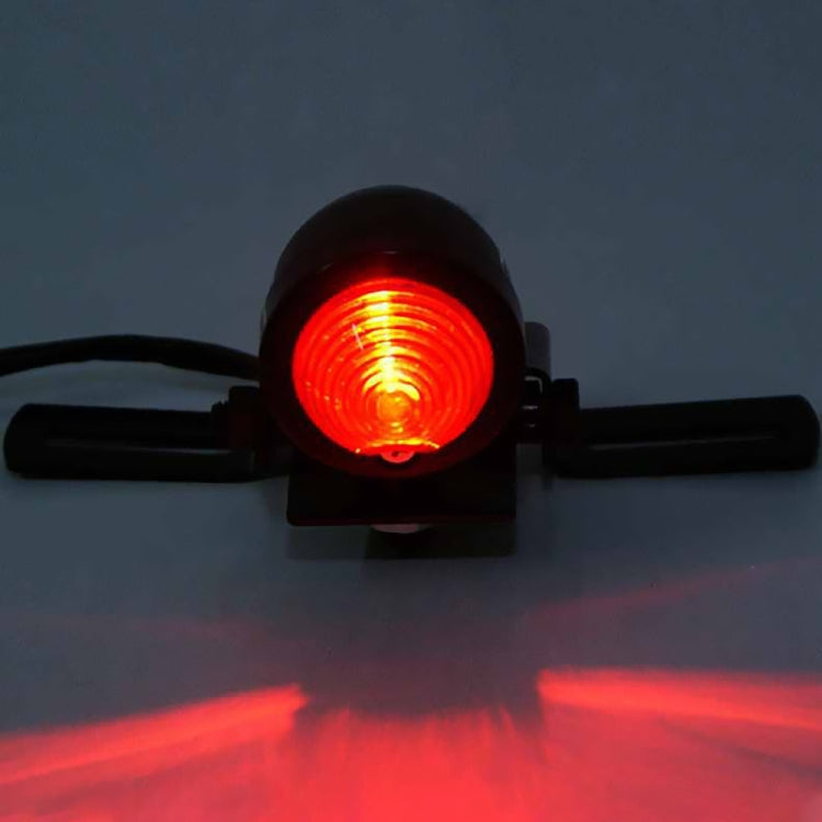 2 PCS KC-WD-FGZXD Motorcycle Retro Round Brake Light with License Plate Holder-Reluova