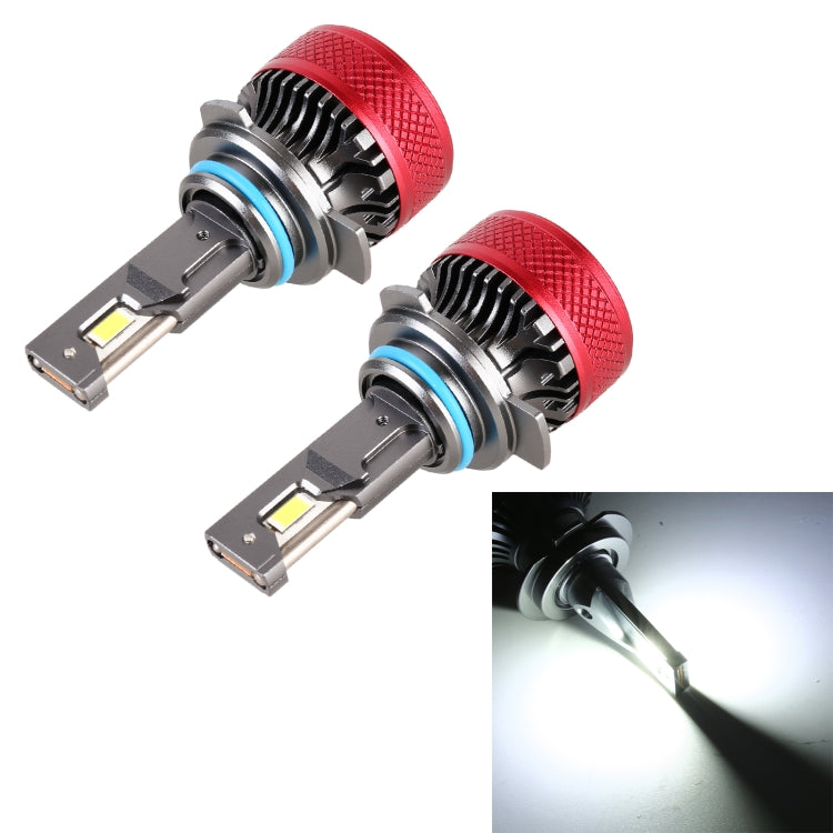 1 Pair 9012 DC12V 65W 6000K 6500LM LED Car Headlights