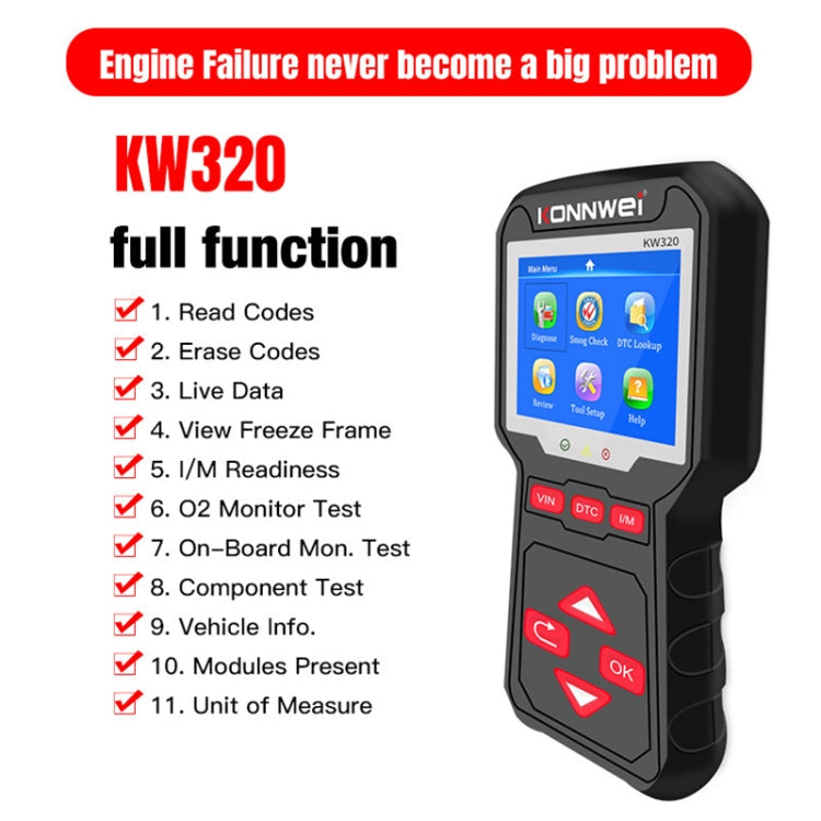 KONNWEI KW320 Car OBD2 Fault Diagnosis Tool ÎҵÄÉ̵ê