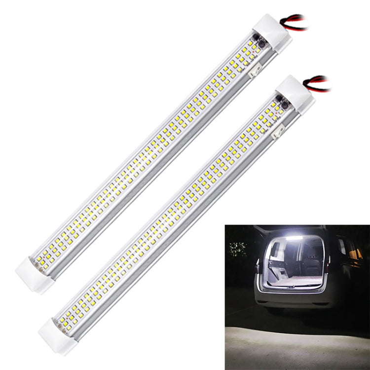 2 PCS ZS-3333 Side Switch Type 12-80V High Bright 108LEDs Car Dome Light Cabin Light Bar-Reluova