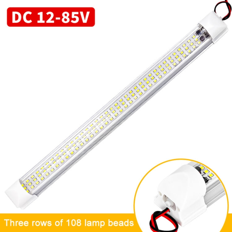 2 PCS ZS-3333 Top Switch Type 12-80V High Bright 108LEDs Car Dome Light Cabin Light Bar-Reluova