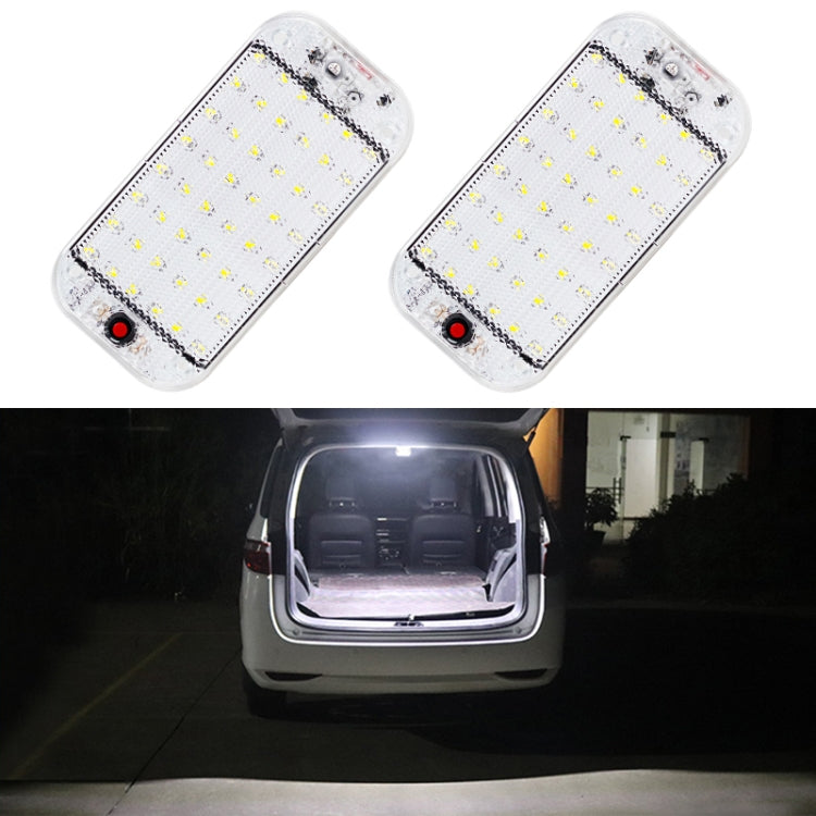 2 PCS ZS-3350 DC12-85V High Bright 48LEDs Lamp Beads Car Dome Light Cabin Light Bar-Reluova