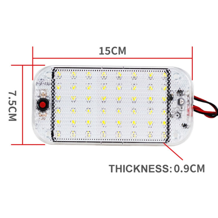 2 PCS ZS-3350 DC12-85V High Bright 48LEDs Lamp Beads Car Dome Light Cabin Light Bar-Reluova