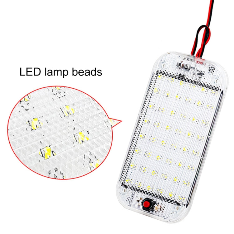 2 PCS ZS-3350 DC12-85V High Bright 48LEDs Lamp Beads Car Dome Light Cabin Light Bar-Reluova