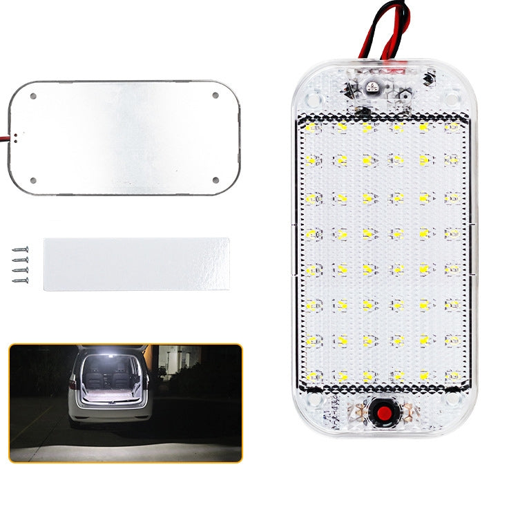 2 PCS ZS-3350 DC12-85V High Bright 48LEDs Lamp Beads Car Dome Light Cabin Light Bar-Reluova