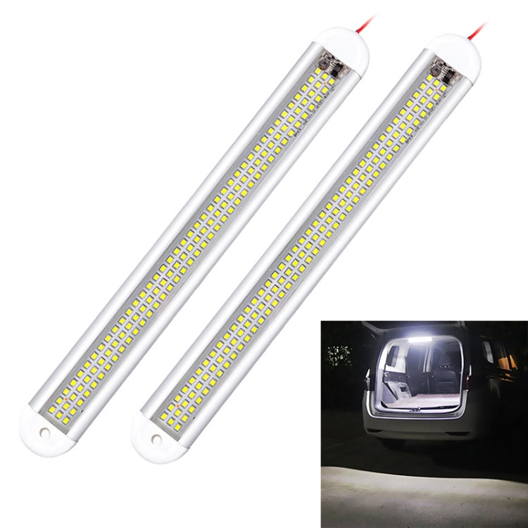 2 PCS ZS-3385 DC12-85V High Bright 120LEDs Lamp Beads Car Dome Light Cabin Light Bar-Reluova