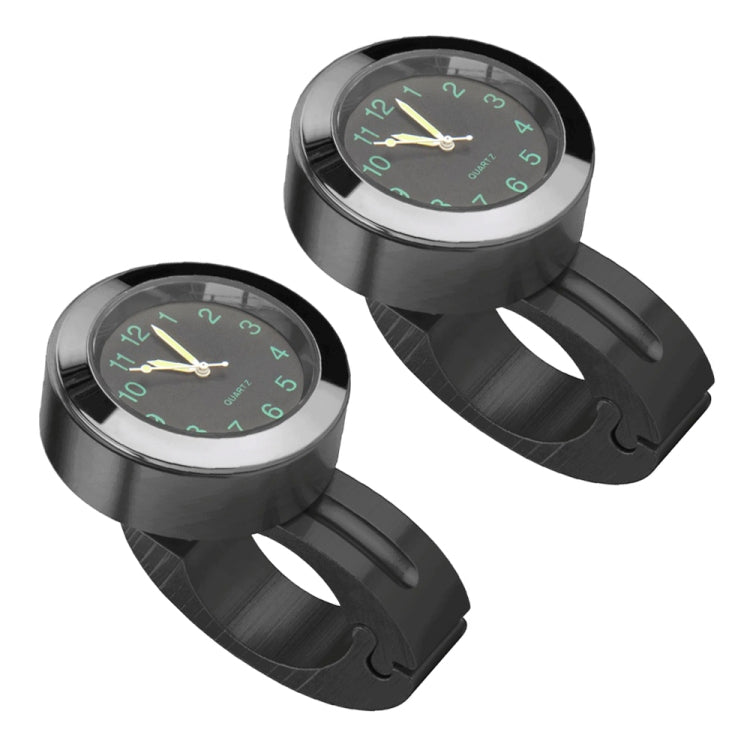 2 PCS Motorcycle 22-25mm Handlebar Clock Quartz Watch with Lock-Reluova