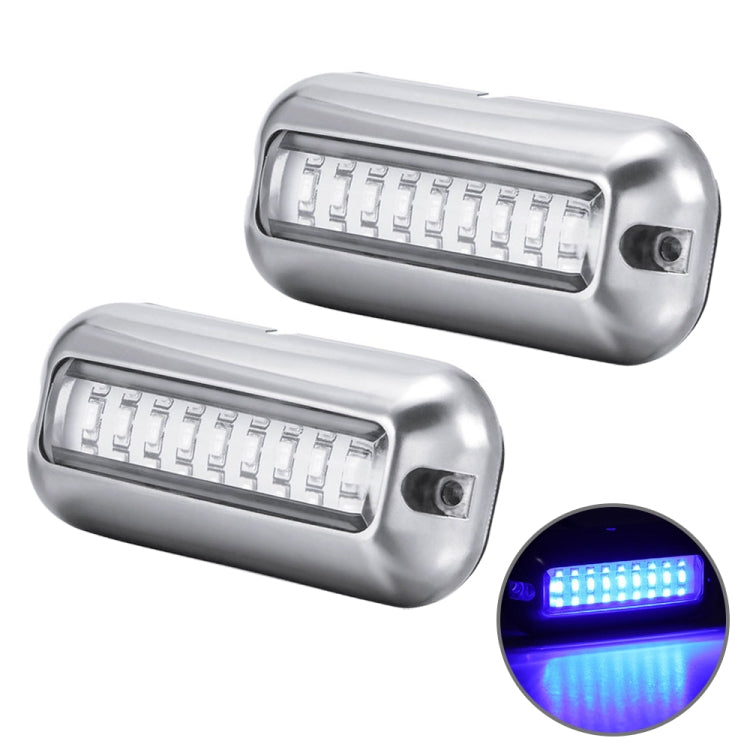 2 PCS MK-027 Ship / Yacht 10-30V 27LEDs Waterproof Stainless Steel Underwater Light-Reluova