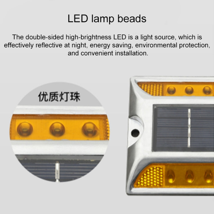 Solar Square Road Stud Light Car Guidance Light Road Deceleration Light, Constantly Bright Version My Store