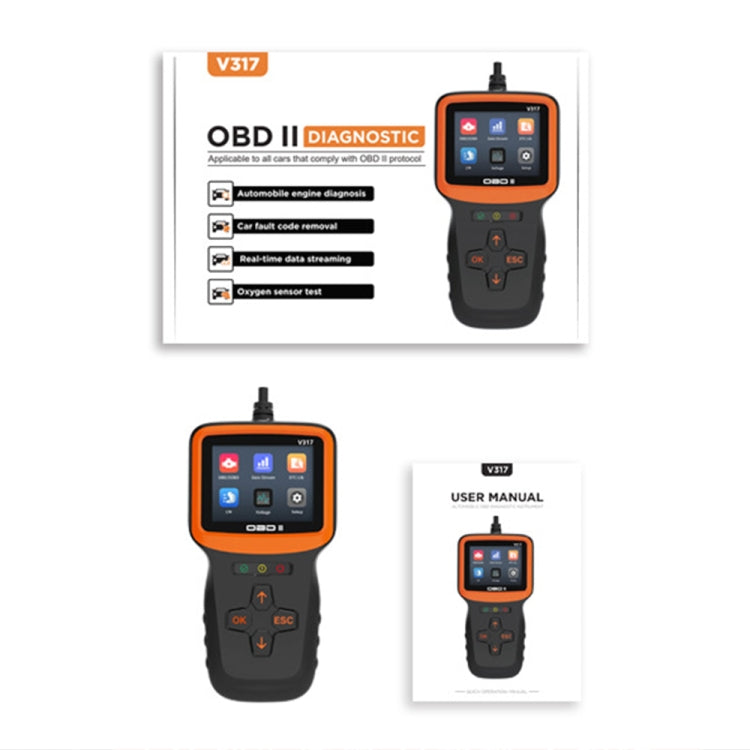 V317 Car Fault Detector OBD2 ELM327 Scanner Code Reader ÎҵÄÉ̵ê